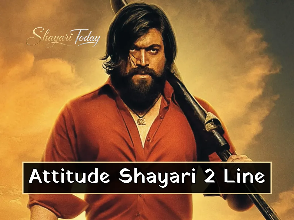 Attitude Shayari 2 Line in hindi and english